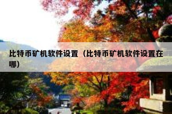 比特币矿机软件设置（比特币矿机软件设置在哪） 第1张