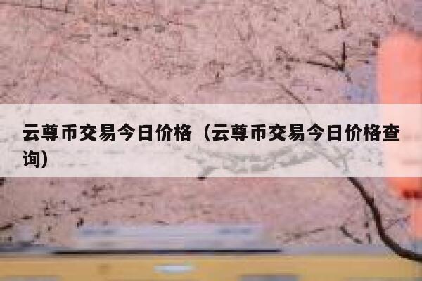 云尊币交易今日价格（云尊币交易今日价格查询） 第1张