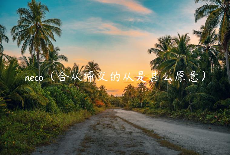 heco（合从缔交的从是甚么原意）
