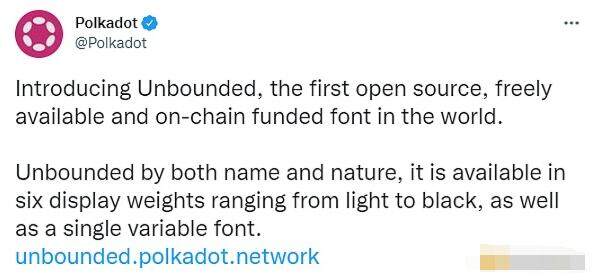 Polkadot推出开源、免费和链上资助的字体Unbounded-第1张图片-欧意下载