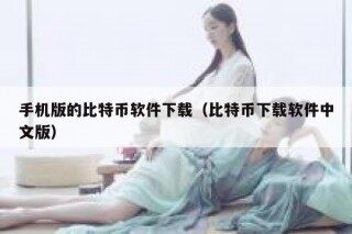 手机版的比特币软件下载（比特币下载软件中文版）