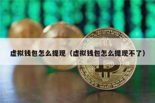 虚拟钱包怎么提现（虚拟钱包怎么提现不了）