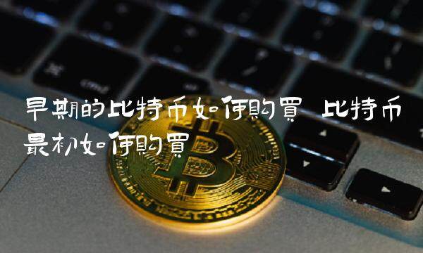 早期的比特币如何购买-第1张图片-欧意下载
