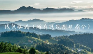 钱包格式（所有钱包挖矿指令）