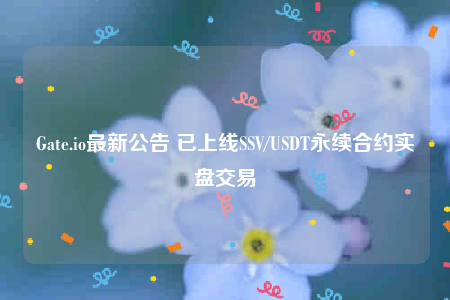 Gate.io最新公告 已上线SSV/USDT永续合约实盘交易-第1张图片-欧意下载