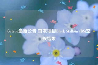 Gate.io最新公告 首发项目Black Stallion (BS)空投结果