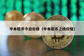 中本聪币今日价格（中本聪币上线价格）