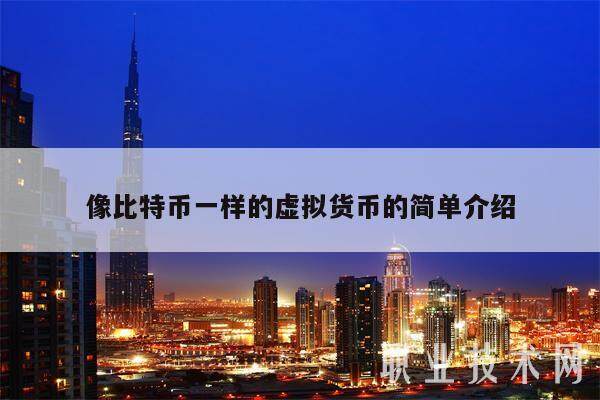 像比特币一样的虚拟货币的简单介绍-第1张图片-欧意下载